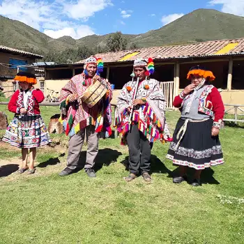 Residents of Chinchero with Musical Instruments