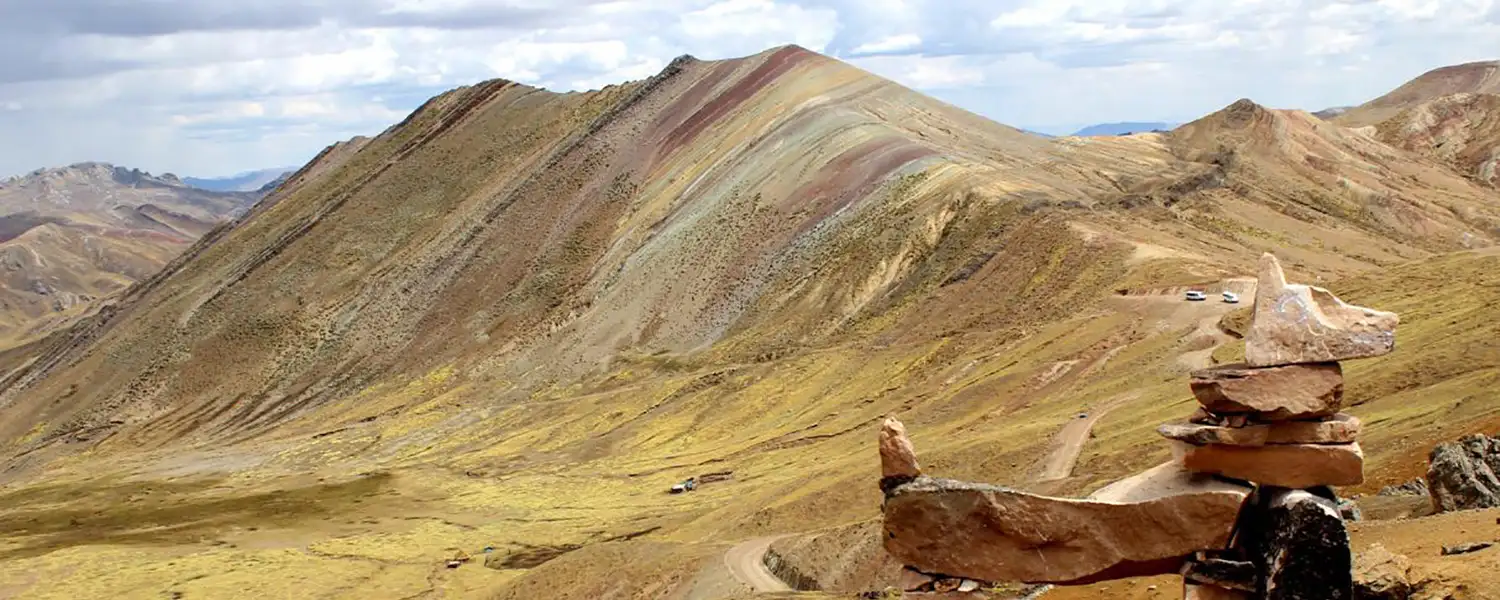 Beautiful View of the Rainbow Mountain Palccoyo
